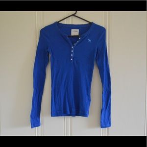 Abercrombie Blue Ribbed Long Sleeve